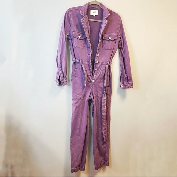 MKT Studio Jumpsuit Purple (Lilac) Orenjade Utility Coverall Sz 36 (US 4) EUC - Picture 2 of 16
